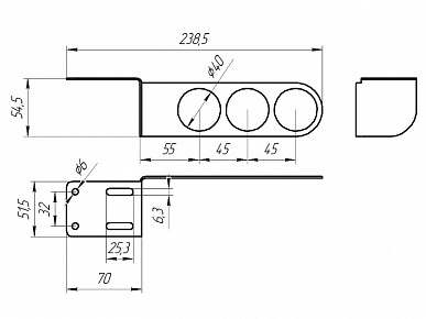 Держатель для плечиков п.порошок черный