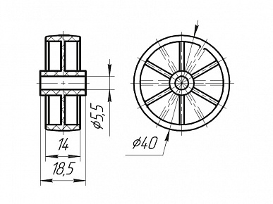 Колесо ф40х18,5