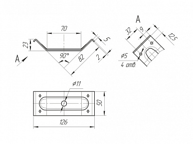 Скрепа стола малая H-50