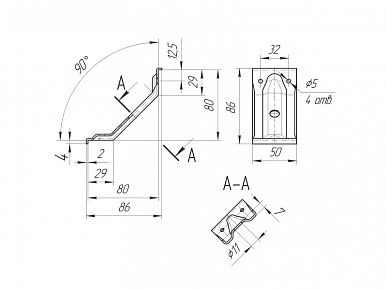 Скрепа стола усиленная