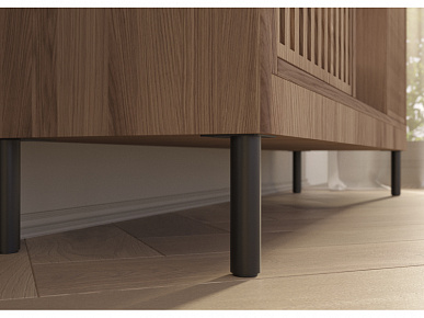 Опора ф 25х230 регулируемая черная