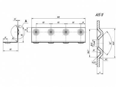 Угольник 5 зеленый