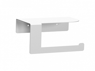 LOFT Держатель туалетной бумаги с полкой белый