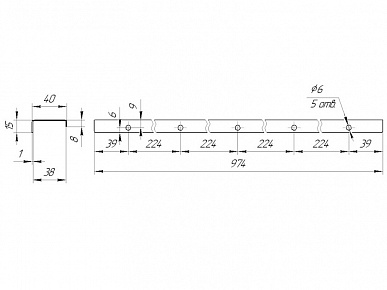 Ручка торцевая FLAT 896(974) серая