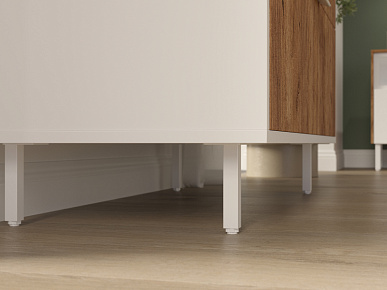 Опора 20х20х120 регулируемая белая