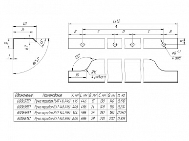 Ручка торцевая FLAT PRO 544(596) золото