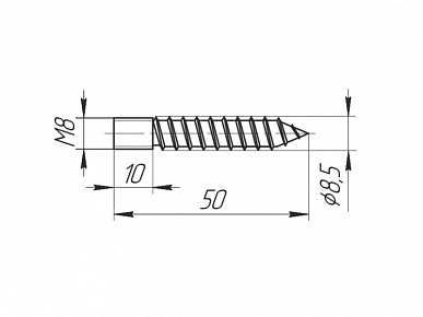 Винт-шуруп М8х50