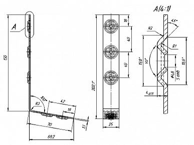 Угольник 10 зеленый