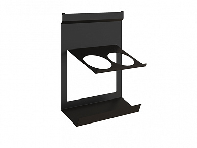 Держатель для 2-х бутылок п.порошок черный