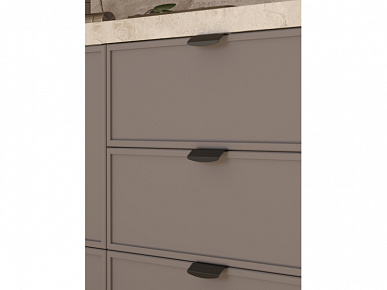 Ручка мебельная торцевая-75 серая