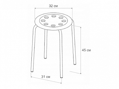 Табурет MARI серый