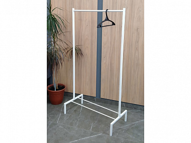 Вешалка гардеробная Вега-LOFT (ЛОФТ) (784х1460) белая муар