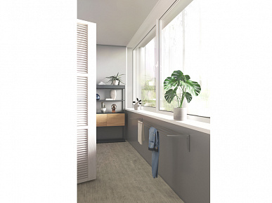 Консоль складная серая металлик