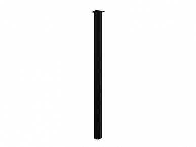 Опора 50х50х820 с приварным фланцем регулируемая черная