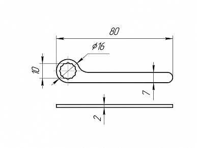 Ключ гаечный "В"
