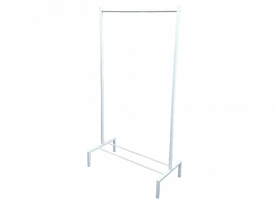 Вешалка гардеробная Вега-LOFT (ЛОФТ) (784х1460) белая муар