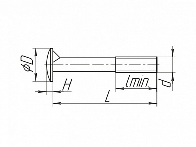 Болт меб.с полукр.гол.и усом М6*30 п.цинк