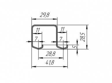 Профиль ходовой МРД-2 L=1200 мм