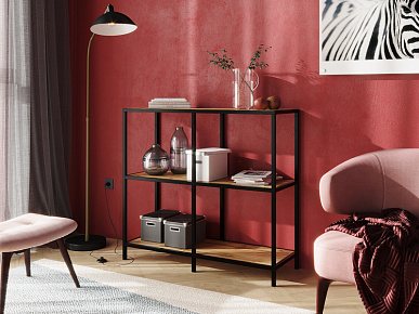 ОСКА Стеллаж-3 1000х930х360 (каркас) черный