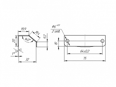 Ручка мебельная торцевая-75 белая