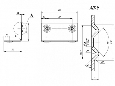 Угольник 2 коричневый грунт