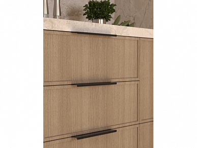 Ручка торцевая FLAT 224(252) белая муар
