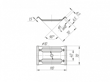 Кронштейн стяжки стола ФМС