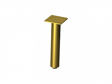 Опора ф 25х150 центр фланец регулируемая золото