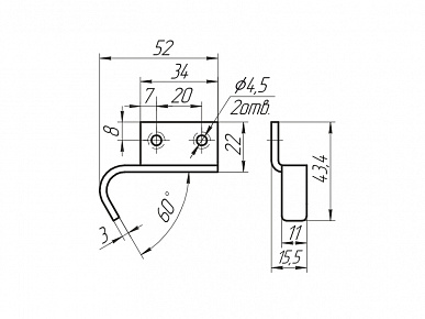 Ограничитель левый МТ (Нега)