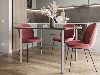 Опора 50х50х820 с приварным фланцем регулируемая серая